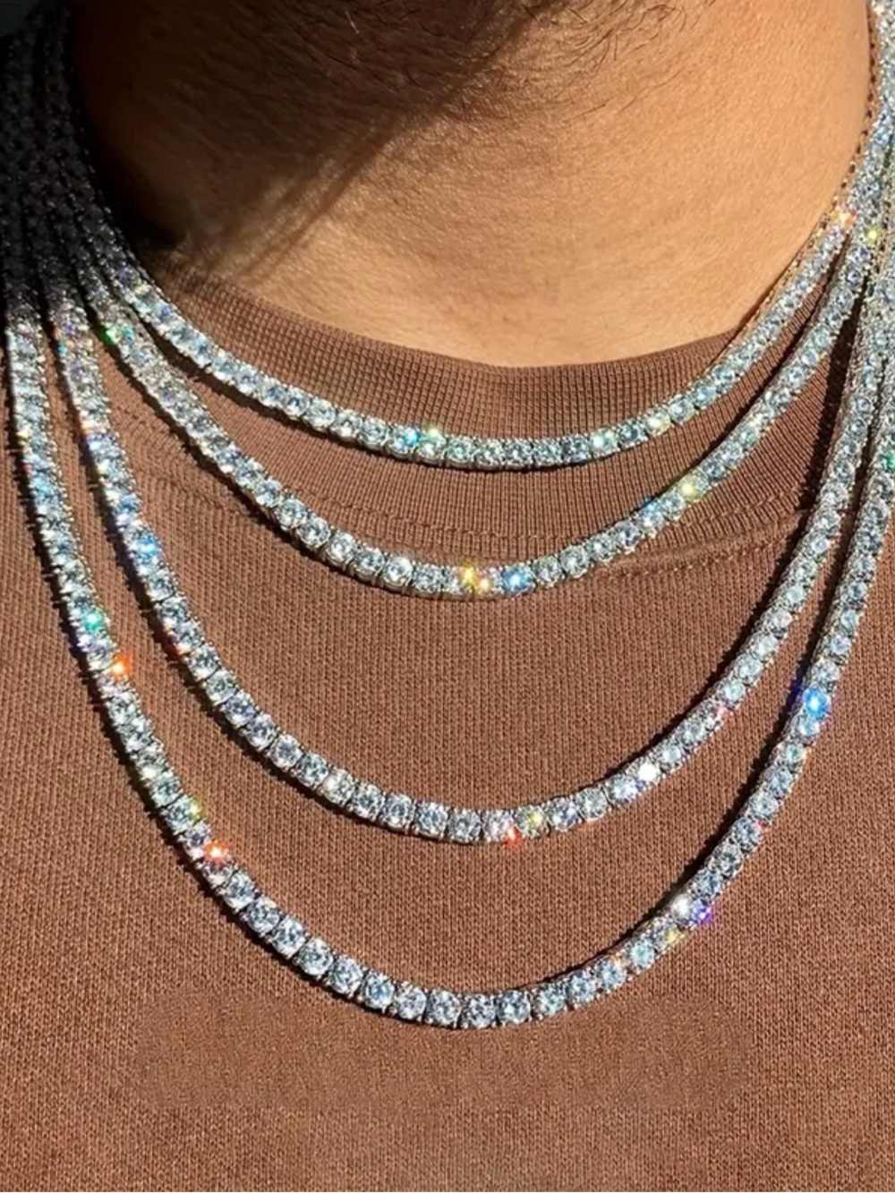 Moissanite Tennis Chain 3mm 925